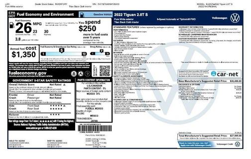 2022 Volkswagen Tiguan 2.0T S