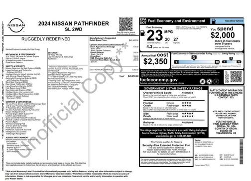 Gun Metallic 2024 Nissan Pathfinder SL