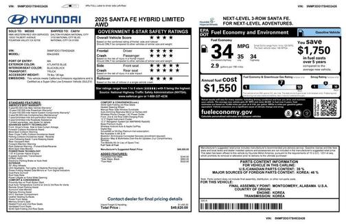 2025 Hyundai SANTA FE HEV Limited