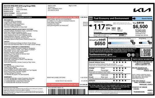 Snow White Pearl 2024 Kia EV6 Wind