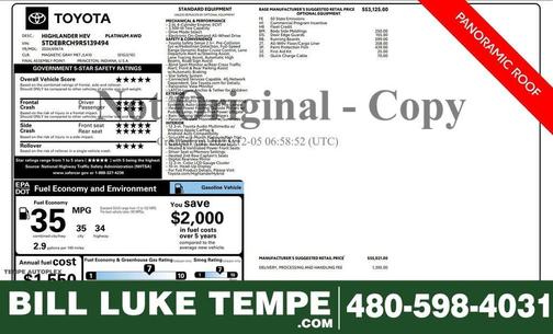 2024 Toyota Highlander Hybrid Platinum