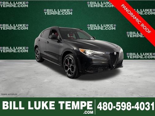 Vulcano Black Metallic 2023 Alfa Romeo Stelvio Veloce