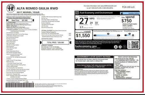 2017 Alfa Romeo Giulia Base