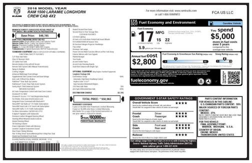 2016 RAM 1500 Longhorn