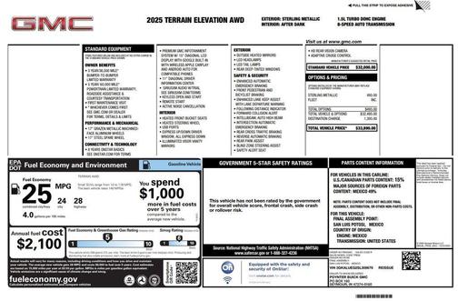 Sterling 2025 GMC Terrain Elevation