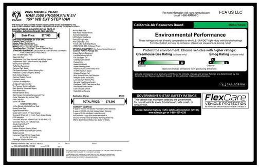 2024 RAM ProMaster 3500 Delivery Van BEV Base