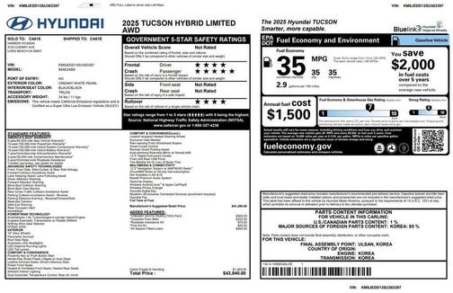 2025 Hyundai TUCSON Hybrid Limited