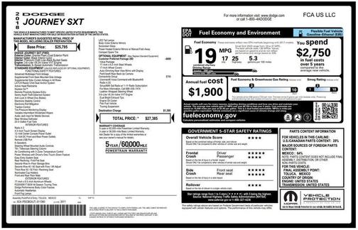 Granite Crystal Clearcoat Metallic 2018 Dodge Journey SXT