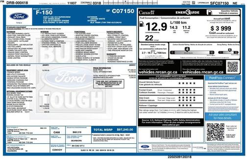 Oxford White 2025 Ford F-150 Tremor