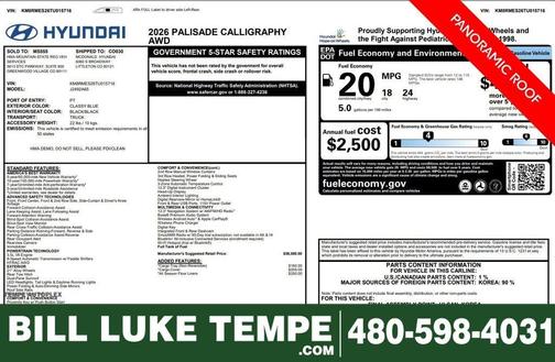 2026 Hyundai PALISADE Calligraphy