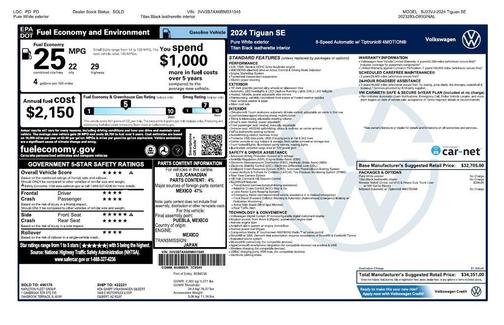 2024 Volkswagen Tiguan 2.0T SE