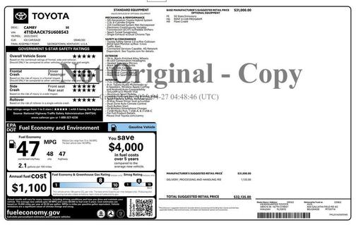 2025 Toyota Camry SE