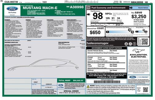 2022 Ford Mustang Mach-E California Route 1