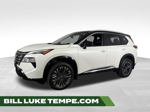 White / Black 2025 Nissan Rogue Platinum