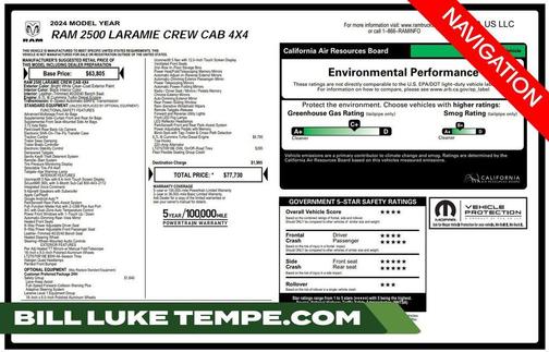 Bright White Clearcoat 2024 RAM 2500 Laramie