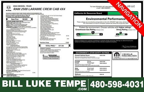 Bright White Clearcoat 2024 RAM 2500 Laramie