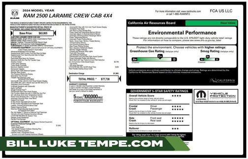 Bright White Clearcoat 2024 RAM 2500 Laramie