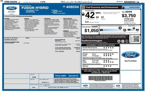 2016 Ford Fusion Hybrid S