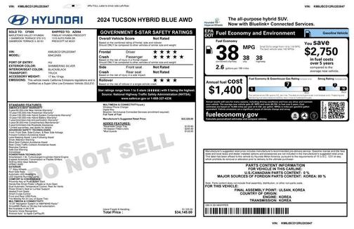 2024 Hyundai TUCSON Hybrid Blue
