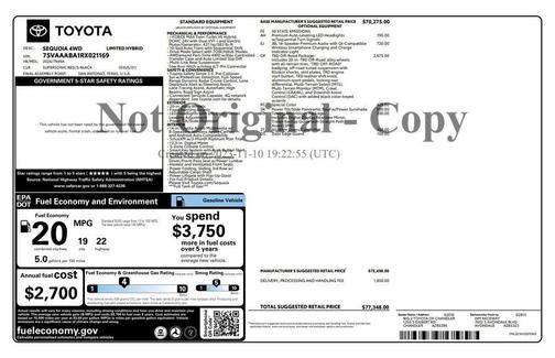 Red 2024 Toyota Sequoia Limited