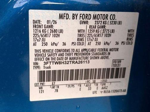 Velocity Blue 2026 Ford Maverick XLT