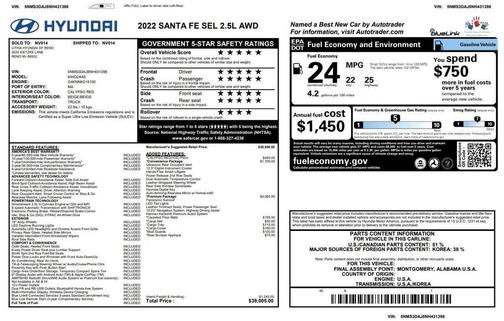 2022 Hyundai SANTA FE SEL