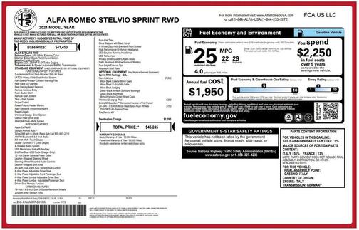 Alfa White 2021 Alfa Romeo Stelvio Base