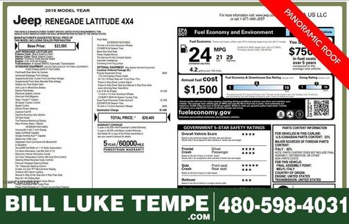 Black 2018 Jeep Renegade Latitude