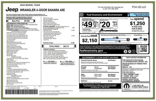 2025 Jeep Wrangler 4xe Sahara