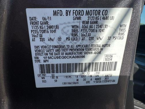 2012 Ford Escape Limited
