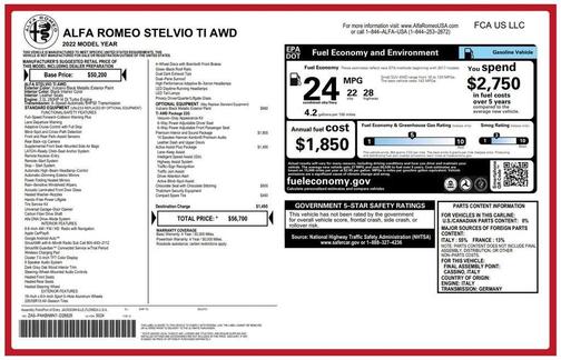Vulcano Black Metallic 2022 Alfa Romeo Stelvio Ti
