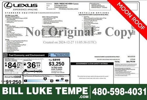 2025 Lexus NX 450h+ Luxury