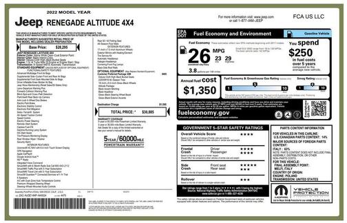 2022 Jeep Renegade Altitude