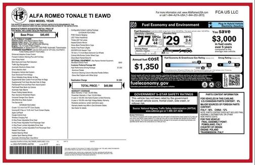 2024 Alfa Romeo Tonale Ti