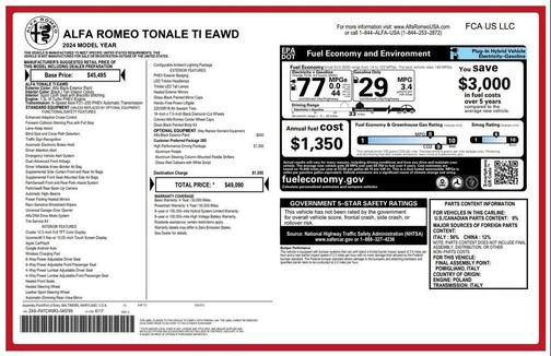 2024 Alfa Romeo Tonale Ti
