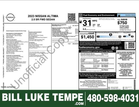 2023 Nissan Altima 2.5 SR