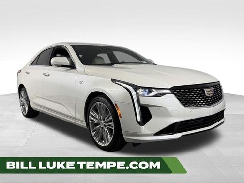 Crystal White Tri-Coat 2025 Cadillac CT4 Premium Luxury