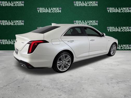 Crystal White Tri-Coat 2025 Cadillac CT4 Premium Luxury