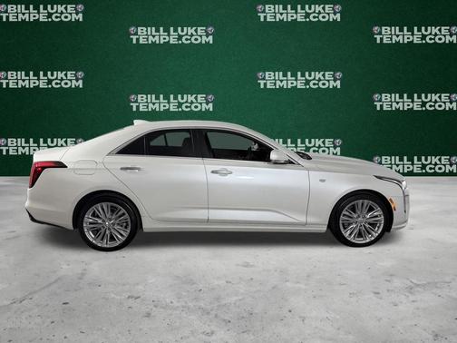 Crystal White Tri-Coat 2025 Cadillac CT4 Premium Luxury