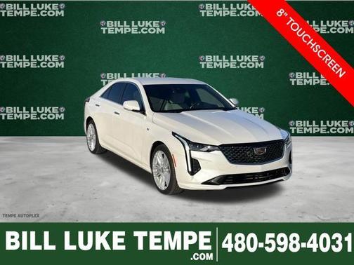 Crystal White Tri-Coat 2025 Cadillac CT4 Premium Luxury