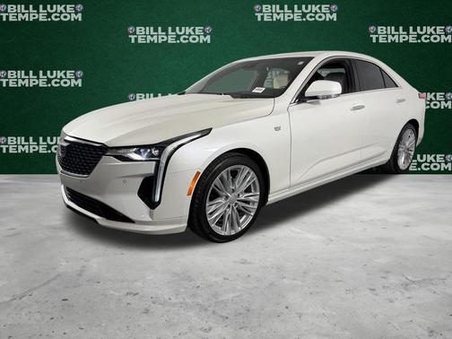 Crystal White Tri-Coat 2025 Cadillac CT4 Premium Luxury