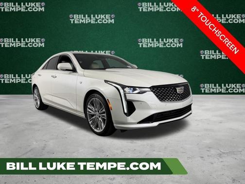 Crystal White Tri-Coat 2025 Cadillac CT4 Premium Luxury