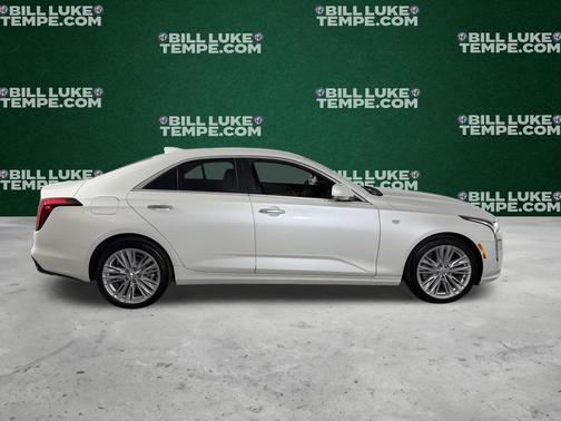 Crystal White Tri-Coat 2025 Cadillac CT4 Premium Luxury