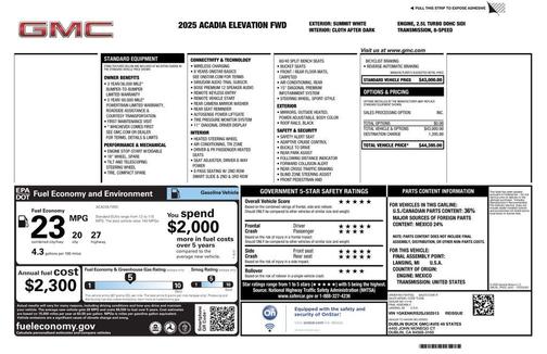 2025 GMC Acadia Elevation