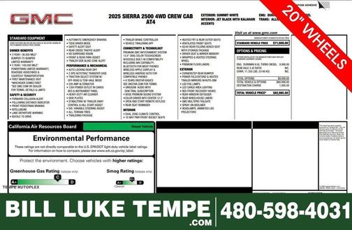 Summit White 2025 GMC Sierra 2500 AT4
