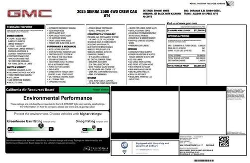 Summit White 2025 GMC Sierra 2500 AT4