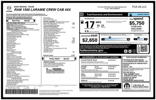 Granite Crystal Clearcoat Metallic 2020 RAM 1500 Laramie