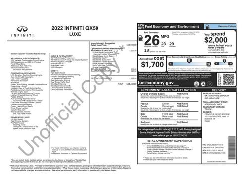 2022 INFINITI QX50 Luxe