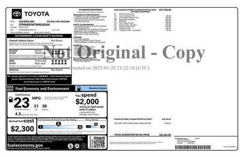 2025 Toyota Tacoma SR5