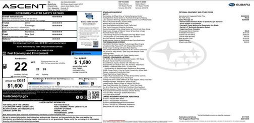 2022 Subaru Ascent Limited 8-Passenger